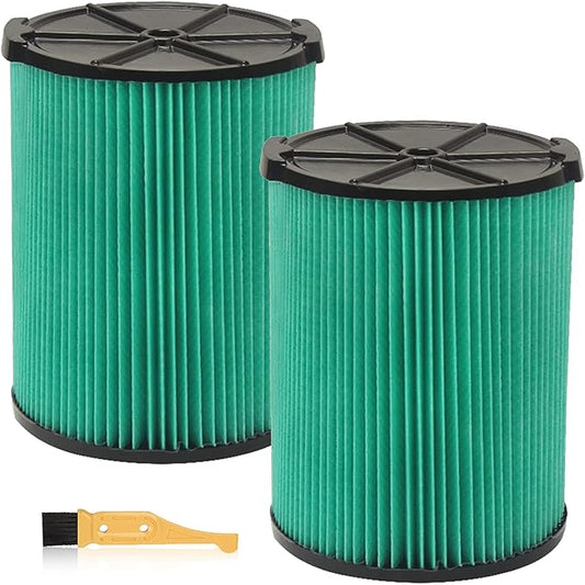 2 Pack VF6000 5-Layer Replacement Filter for Ridgid Shop Vac 5-20 Gallon Wet Dry Vacuums WD5500 WD0671 WD6425 WD7000 WD1280 WD1851 WD1680 WD1956 RV2400A 1400RV RV2600B, fit for Husky 6-9 Gallon Vacs