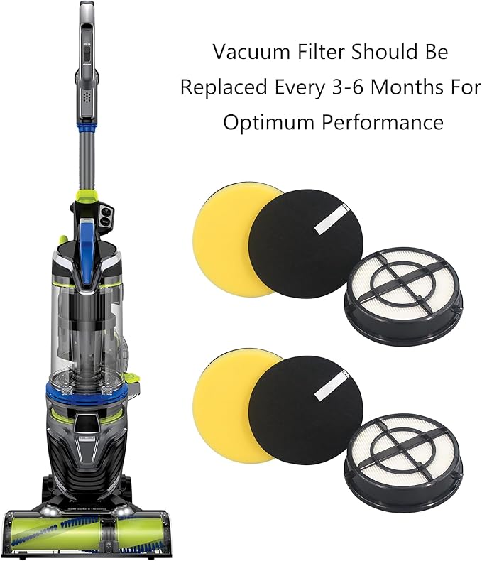 Replacement Filter Compatible with Bissell Pet Hair Eraser Turbo Rewind Vacuum,Fits Models 24613 27909 2790 2790W 2475 24619 (2 Hepa and 4 Foam)