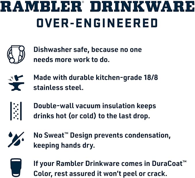 YETI Rambler 18 oz Bottle, Vacuum Insulated, Leakproof, Stainless Steel with Chug Cap, Navy/Rescue Red/White