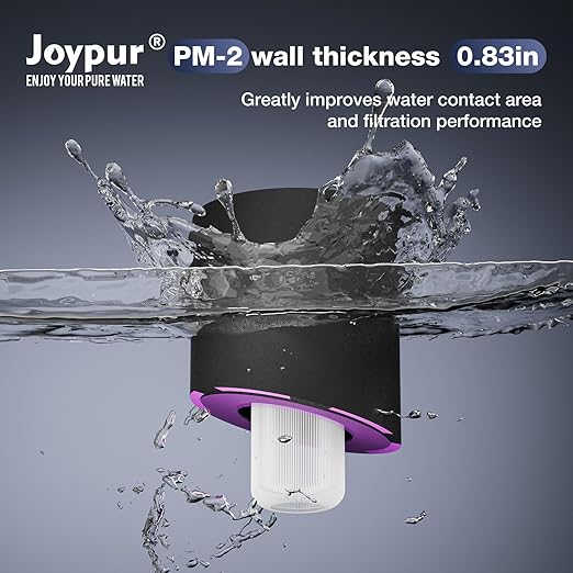 1G Gravity-fed Water Filter System - NSF/ANSI 42&372 Certified 18/8 Stainless Steel Countertop Water Filtration System - Water Level Window, Reduce 99.9% of Chlorine, for Camping, RVs