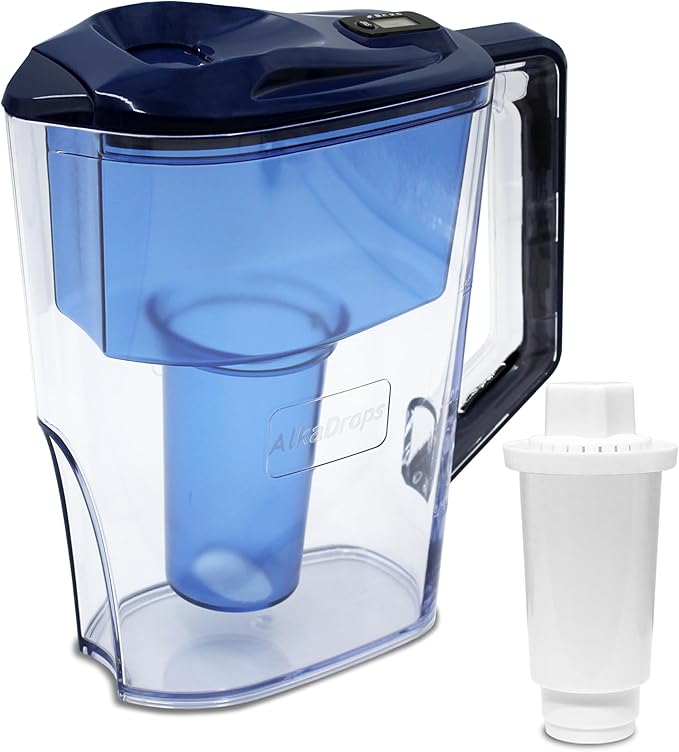 Water Pitcher, Alkaline Water Pitcher,Alkaline Water jug -7 Stage Ionizer Filtration System to Purify and Increase PH Levels - Clean, Refreshing Water, 10 Cup Water jug,BPA Free.