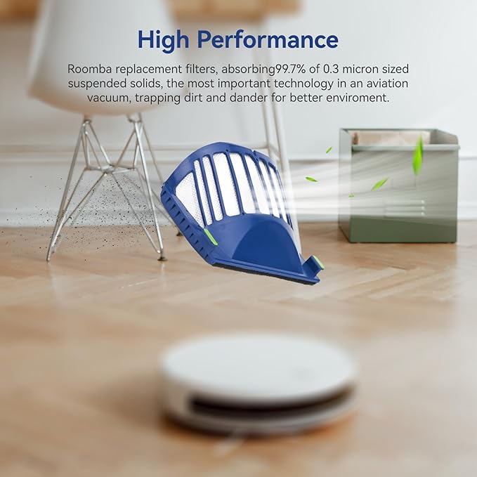 Aero Vac Filter Replacement Compatible with iRobot Roomba 500 & 600 Series 536 550 551 595 614 620 630 645 650 655 660 665 670 675 677 680 685 690 Vacuum Cleaner Accessories,with a brush