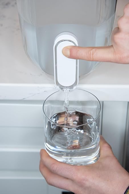 LifeStraw Home – Water Filter Dispenser, 18-Cup, Pebble, BPA Free Designed for Everyday Protection Against tap Water contaminants Including Bacteria, parasites, microplastics, Lead, Mercury