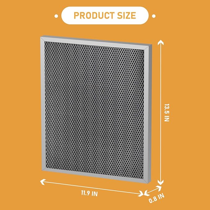 5881 Washable MERV 8 Dehumidifier Filter Replacement Compatible with AprilAire Whole-House Dehumidifiers E080, E100 and Dehumidifying Ventilator 8192A, 12″x13-1/2″x1″, 2 Pack
