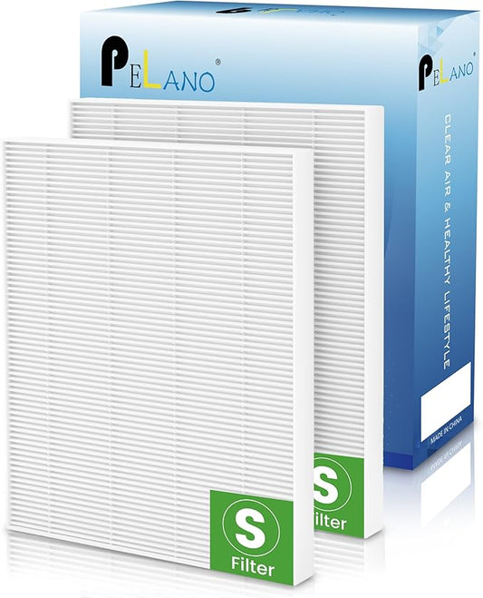 2 Pack C545 HEPA Replacement Filter S Compatible with Winix C545, B151, P150, 9300, Hepa Filter S, Part Number 1712-0096-00 and 2522-0058-00