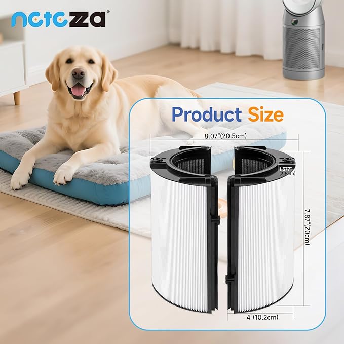 TP07 Replacement Filter Fit For Dyson TP07 TP10 TP06 HP06 TP04 HP04 PH02 PH01 PH03 PH04 HP09 TP09 HP07 HP10 Air Purifier, 360° Combi Glass Efficient and Activated Carbon Filter