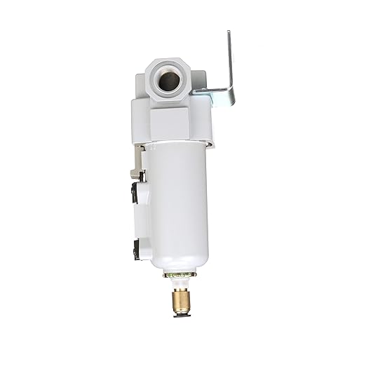 PneumaticPlus SAFM300-N03BD-MEP Compressed Air Coalescing Filter, 0.1 Micron, 3/8" NPT - Metal Bowl, Auto Drain, Bracket