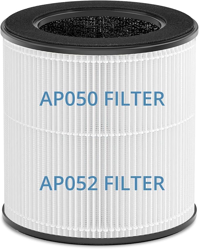 Tailulu Official AP050 AP052 Air Purifier Replacement Filter, 3-in-1 Air Purifier Filter, True H13 HEPA Filter, 1Pack