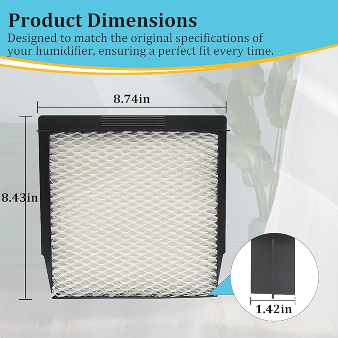 1040 Super Humidifier Wick Filter for Essick Air AIRCARE B40 7D6 100 CM330ABLK CM330AWHT CM330DBLK CM330DWHT E35000 E27000 2PCS