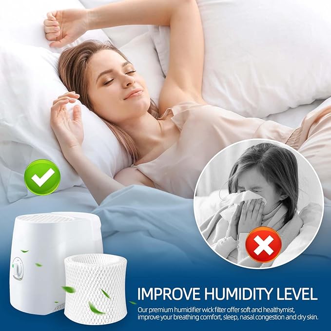 HC-888 Humidifier Replacement Wicks Filters: for Honeywell HC-888 Fits HCM890 HCM890C HCM890-20 HCM-890 HCM-890-C HCM-890-20 Duracraft DCM200 DH890C HCM890 DH888 DH890 Series 157855 D88-ID, 1-Pack