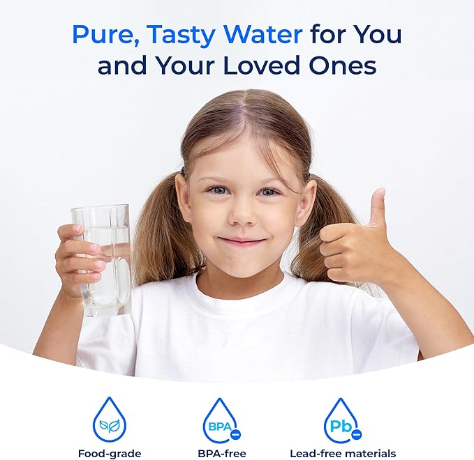 Waterdrop H-104 19000 Gallons, Replacement Cartridge for Everpure H-104, EV961211, EF-3000, PBS-400, OW200L, 6TO-BW, MR-100, MR-225, EV9262-71, EF9857-00, 0.5 Micron, Pack of 2