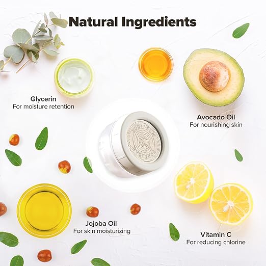 Tap Water Filter for Sink Faucet - Filtration with Vitamin C Gel, Removes Chlorine & Impurities, Bathroom Faucet Purifier for Sensitive Skin Care, Easy to Install, Made in Korea - Pure White