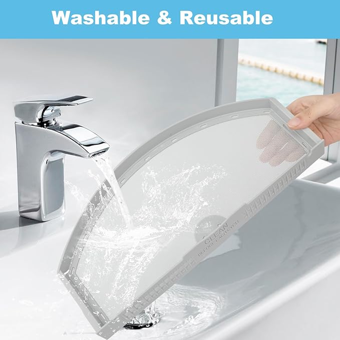 2 Pack WE03X23881 Dryer Lint Filter Replacements Compatible with GTD45EASJ2WS GTD45EASJ0WS HTX21PASK0WW Dryer Lint Screen Trap, Replaces PS11763056 AP6031713