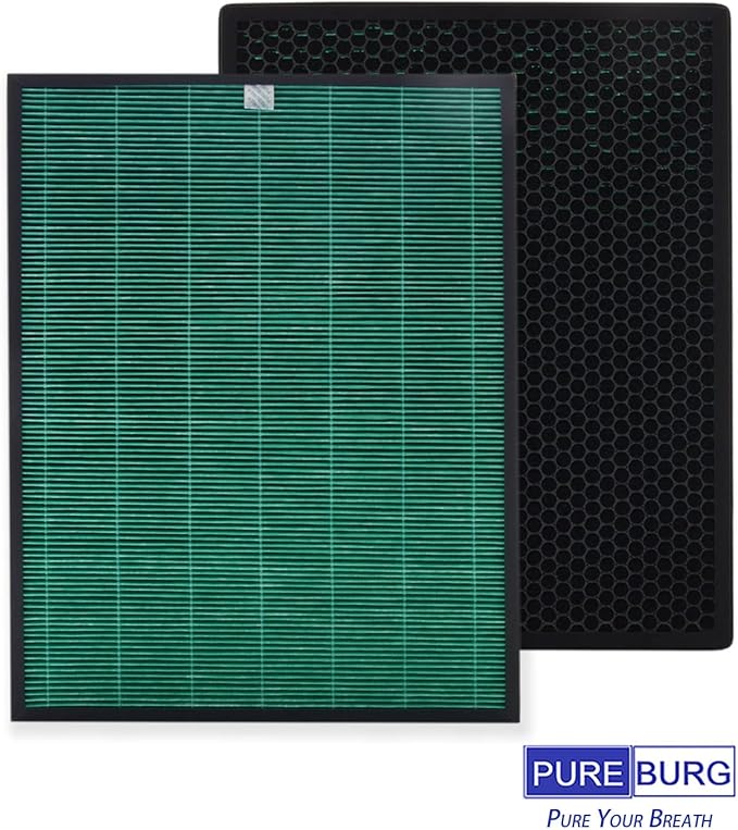 PUREBURG Replacement Filter Compatible with Coway Airmega 240 230 (AP-1821F) Air Purifiers,H13 HEPA Activated Carbon MAX2 2-IN-1 3-Stage Filtration Air Clean VOCs Odor