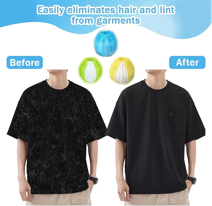 12PCS Upgrade Pet Hair Remover for Laundry & Washing Machine,Laundry Pet Hair Catcher for Clothes,Washing Machine Lint Catcher for Dog & Cat Hair,Effectively Removes Lint,Hair and Debris from Clothes