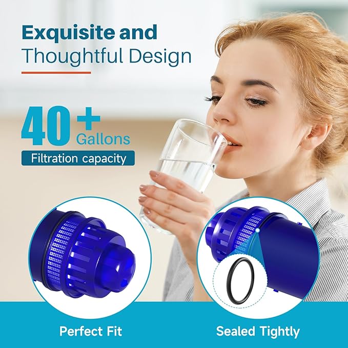 ICEPURE Pitcher Water Filter, Compatible with All PUR® Pitchers & Dispensers Filtration Systems, Replacement for PUR CRF950Z, PPF900Z, PPF951K, PPT700W, PPT711W, CR-1100C, CR1100CV, Blue(4 Pack)