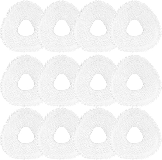 12 Pack Replacement Mop Pads Compatible with Narwal Freo X/Z Ultra Z10 Freo Pro J3 J4 YJCC012 YJCC015 Microfiber Resuable Mop Cloth Robot Vacuum Cleaner Accessories, White