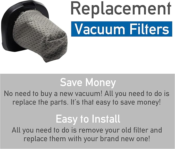 Fette Filter - 6 Replacement Filters Compatible with Dirt Devil Versa Power Swift Stick - 2SV1102000