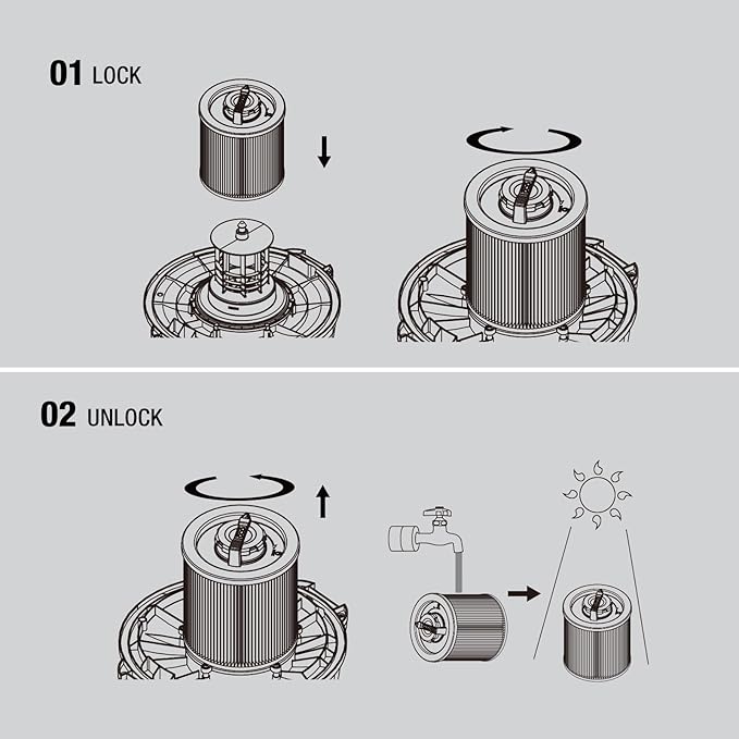 DEWALT Shop Vac Filters, DXVC6914 HEPA Cartridge Filter, Vacuum Filter Replacement Filter for Dewalt 6-16 Gallon Wet and Dry Vacuum