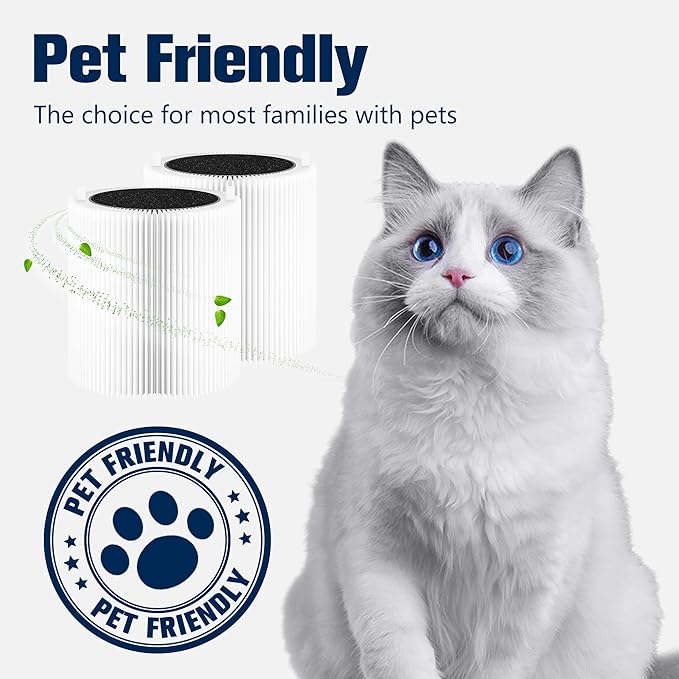 Blue Pure 311 AUTO Filter Replacement for Blue Pure 311 AUTO Air Puri-fier, H13 True HEPA Filter and Activated Carbon Filter Pack of 3 By Improvedhand