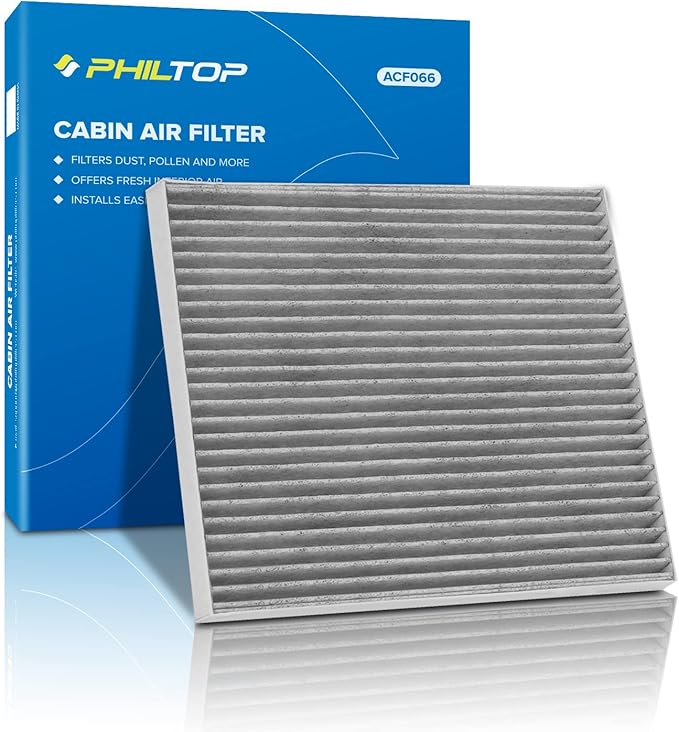 PHILTOP Cabin Air Filter, Replacement for CF12283, Pacifica(2017-2021), Voyager(2020-2021), Grand Caravan(2021), Premium Cabin Filter with Activated Carbon Filter, Pack of 1