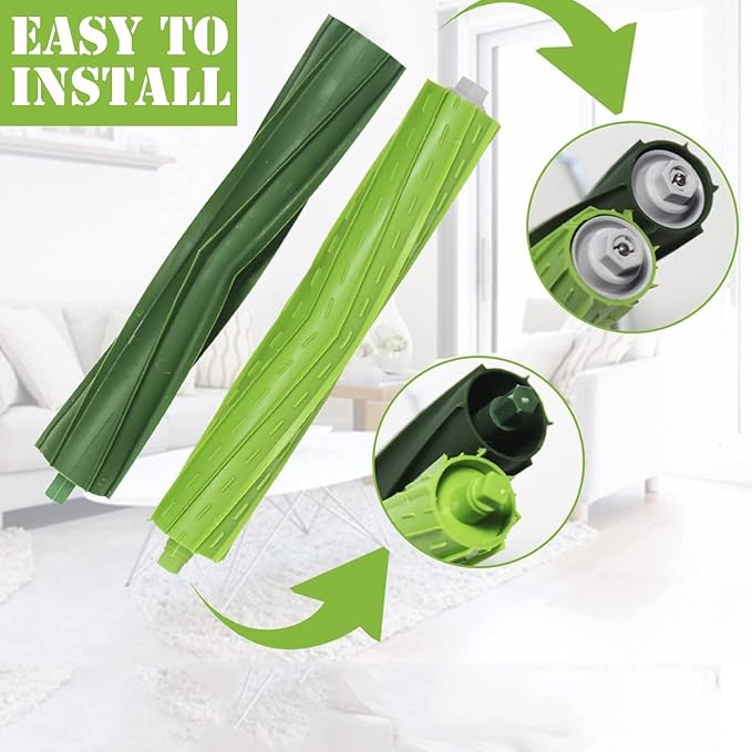 Replacement Kits Accessories for iRobot Roomba i7 i7+ j7 j7+ j8+ i1 i2 i3 i3+ i4 i4+ i6 i6+ i8 i8+ /Plus E5 E6 E7 Vacuum Cleaner, Include Multi-Surface Rubber Brushes, Vacuum Filters and Side Brushes