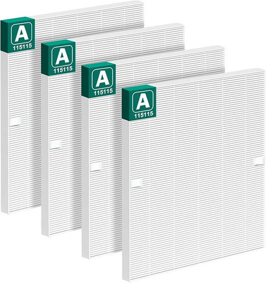 115115 HEPA Replacement Filter A Size 21 Compatible with Winix PlasmaWave C535 5300 5300-2 6300 6300-2 P300 AM90 9000 5000 5000B C909 9800 Air Purifier, 4 Pack