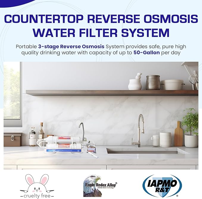 Countertop Reverse Osmosis Water Filter System by Crystal Quest