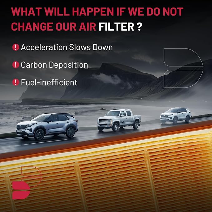 BDFHYK CA8755A Engine Air Filter Compatible with Cadillac & Chevrolet & GMC - Silverado, Sierra, Avalanche, Suburban, Tahoe, Yukon, Escalade & More, Replace# 15908915