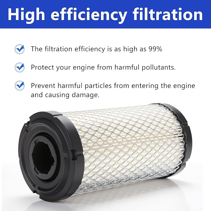 M113621 M123378 Inner & Outer Air Filters Set - Fit for Donaldson P822686 Fleetguard AF25550 John Deere M123378 M113621 Kawasaki 11013-1290 11013-7029 11013-7048 6449 RS3715 46449