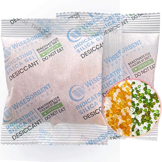 20 Gram [500 Packs] Desiccant Packs, Indicating Silica Gel Packets, Rechargeable Moisture Packs for Storage, Moisture Absorbers for Humidify Control