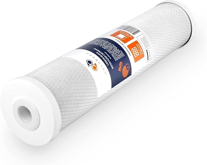Aquaboon 5 Micron 20 x 4.5 Water Filter Cartridges Set of 8, Whole House Water Filter Replacements for 2-Stage Sediment & Chlorine, Odors Reduction