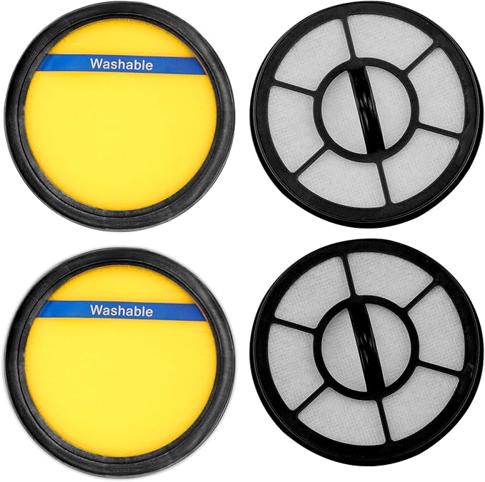 4PCS Washable Filter for Eureka DCF25 & EF7 Fit AS3030AE, AS3033A, AS3101A, AS3104AX, AS3304A Vacuum Cleaner Replacement, Parts 67600 & 68657