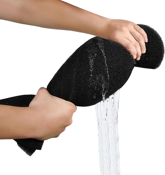 Hipanda 2 Pack Aquarium Bio Filter Sponge Pad 20"x20"x1.5",30PPI, Bio Filter Media Foam Pad Sponges, Cut-to-Size Open Cell Foam Sheet for Fish Tank