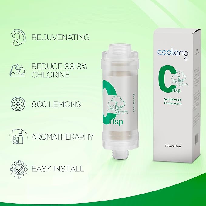 Universal Vita C Shower Filter: Unveil Radiant Skin & Hair with K-Beauty Secrets (Crisp-Sandalwood)