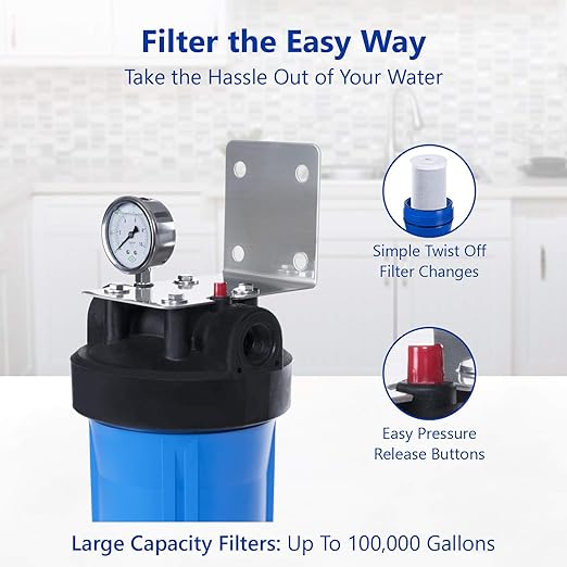 Express Water WH100SP Anti Scale Whole House Water Filter System, Blue