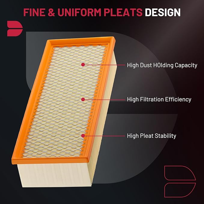 BDFHYK CA9711 Engine Air Filter Compatible with Audi A3, Q3, TT (Quattro) & Volkswagen Jetta, Passat, Beetle, CC, Golf, GTI & More, 1.8L 1.9L 2.0L, Replace# PA4622