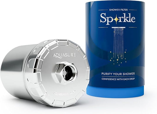 Aquasure 10,000 Gallons High Capacity Shower Filter For Healthier Hair, Skin & Nails | Improves Dry Itchy Skin, Reduce Dandruff, Eczema, Protect Colored Hair (Modern Chrome)