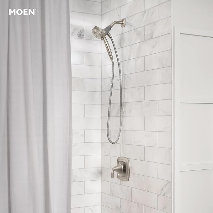 Moen Engage Magnetix Shower Head with Handheld Sprayer, 6 Handheld Shower Head Spray Functions, Spot Resist Brushed Nickel Finish, 26100EPSRN