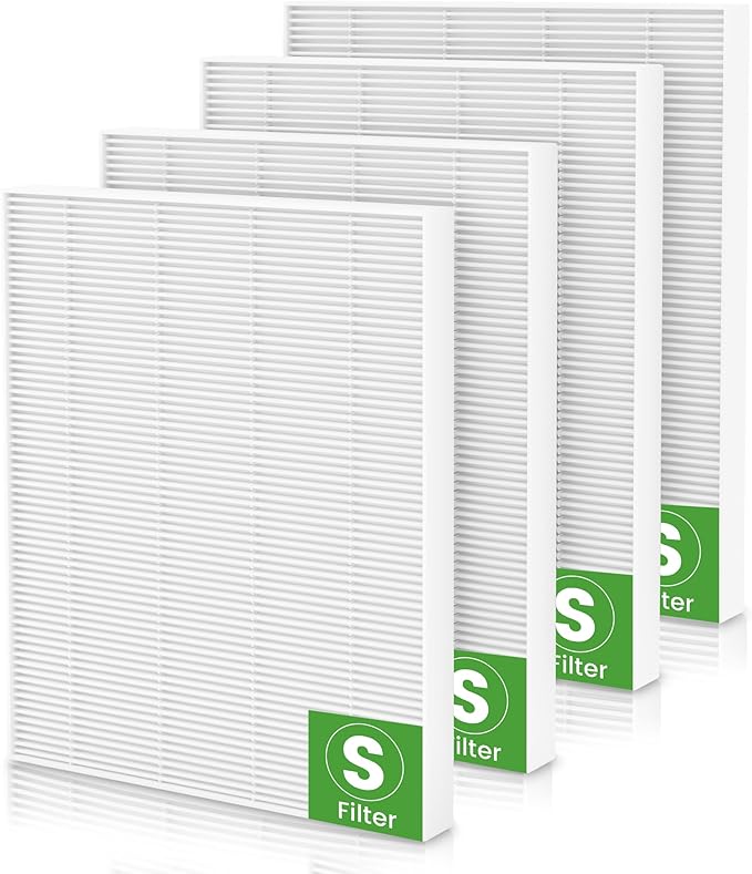 4 Pack C545 True Replacement Filter S Compatible with Winix C545 Air Purifier,For Winix C545, B151, P150, 9300,Ture HPEA Filter S Only, Part number 1712-0096-00 and 2522-0058-00