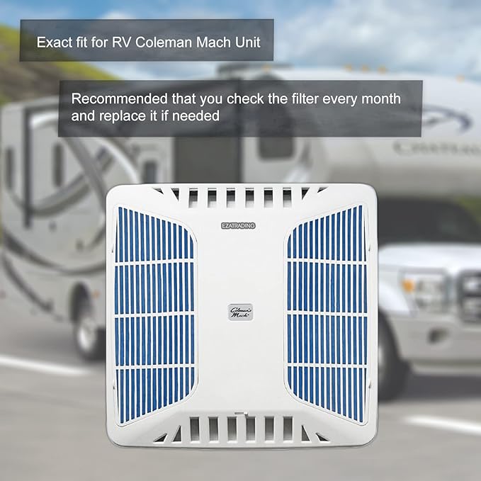 RV Air Conditioner Filter - 6" x 16" RV AC Replacement Filters For Coleman Mach Unit MERV 8 Air Filter (4 Pack)