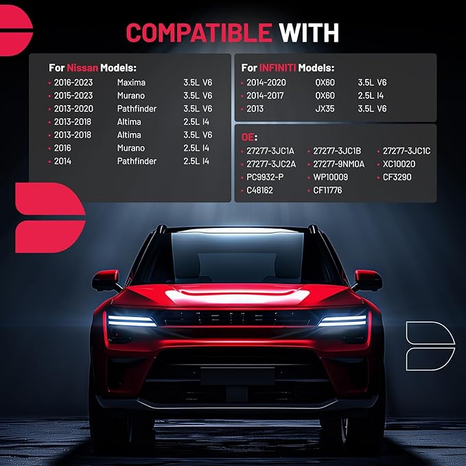 BDFHYK Cabin Air Filter with Activated Carbon CF11776 Compatible with Nissan Maxima 2016-2013, Murano 2015-2023, Pathfinder 2013-2020, Altima 2013-2018, Compatible with INFINITI QX60 14-20, JX35