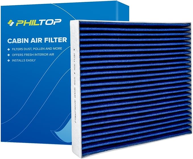 PHILTOP Cabin Air Filter, Replacement for CF10285 CP285 Camry, RAV4, Highlander, Corolla, 4Runner, Tundra, Prius, Sienna, Premium Cabin Filter with Activated Carbon Filter