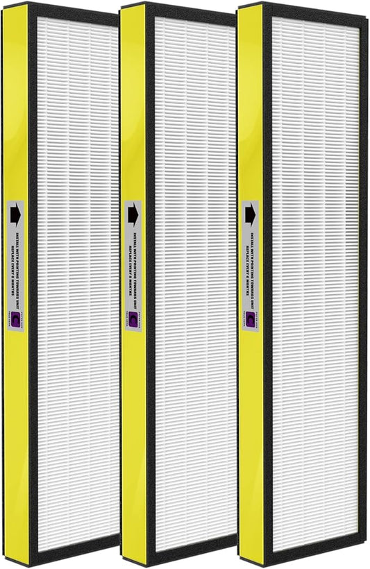 3-Pack True FLT5000 FLT5250PT FLT5111 HEPA Replacement Filter C, Compatible with G-Guardian Purifier AC5000, AC5000E, AC5250PT, AC5350B, AC5350BCA, AC5350W, AC5300B, CDAP5500B, AP2800CA
