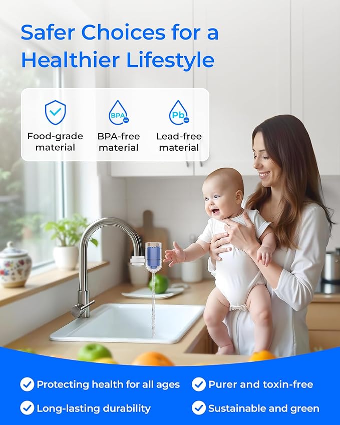 Waterdrop NSF Certified Water Filter, Replacement for All PUR®, PUR®PLUS Faucet Filtration Systems, Pur® RF-9999® Faucet Water Filter (2 Count), Model No.: WD-C08A