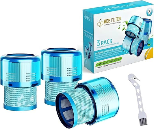 Dyson Gen5 Detect Filter, 3-Pack Premium True HEPA Replacement Filters for Dyson Gen5 Detect, Gen5 Detect vacuum, Gen5detect Absolute, Gen5outsize Absolute, Gen5detect, Gen5outsize, Part no. 972352-01