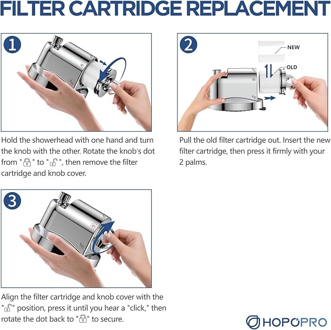 High Flow Filtered Shower Head, HOPOPRO 5 Modes High Pressure Fixed Showerhead with Filter, 2-In-1 Shower Head Filter for Hard Water, Remove 99% Chlorine, Improves Skin Hair Condition (6 Inch Brushed)