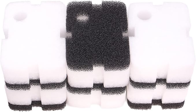 Replacement Filter Foam Bio-Floss Set Compatible with Cascade 500 GPH Canister Filter (12x Floss Pad, 6X Bio Sponge)
