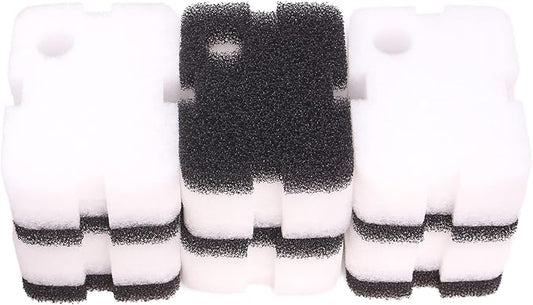 Replacement Filter Foam Bio-Floss Set Compatible with Cascade 500 GPH Canister Filter (12x Floss Pad, 6X Bio Sponge)