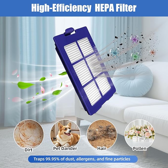 20Pcs X8 Replacement Parts for Eufy RoboVac X8/X8 Hybrid – 2 Roller Brushes, 8 Side Brushes, 6 HEPA Filters, 2 Mop pads, 1 Cleaning Brush & 1 Screwdriver – Not for X8 Pro